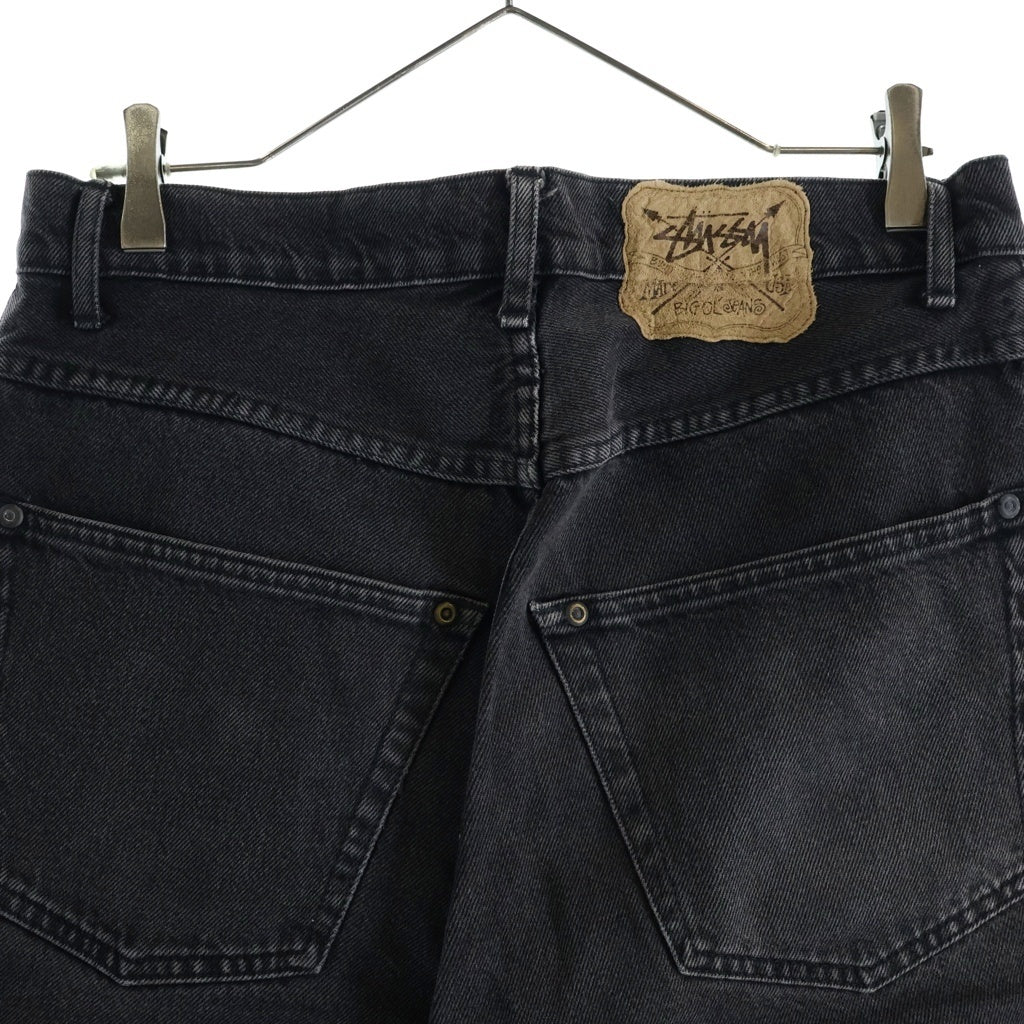 STUSSY(ステューシー) 80s-90s 黒タグ BIG OL JEANS ショーンフォントピスネーム デニムショーツ ブラック