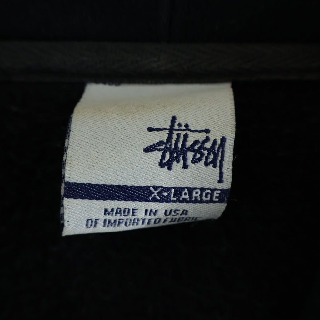 STUSSY(ステューシー) VINTAGE 00s オールド SS 白タグ プルオーバーパーカー ブラック