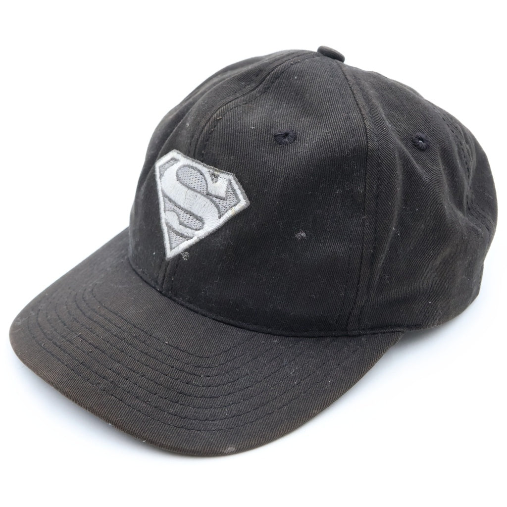 VINTAGE(ヴィンテージ) 00s SUPERMAN スーパーマン 6パネルキャップ ブラック