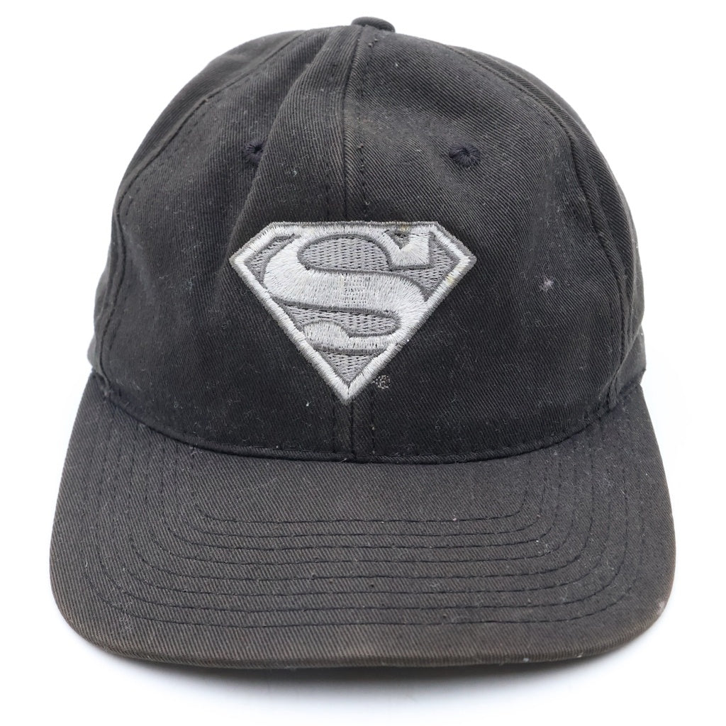 VINTAGE(ヴィンテージ) 00s SUPERMAN スーパーマン 6パネルキャップ ブラック
