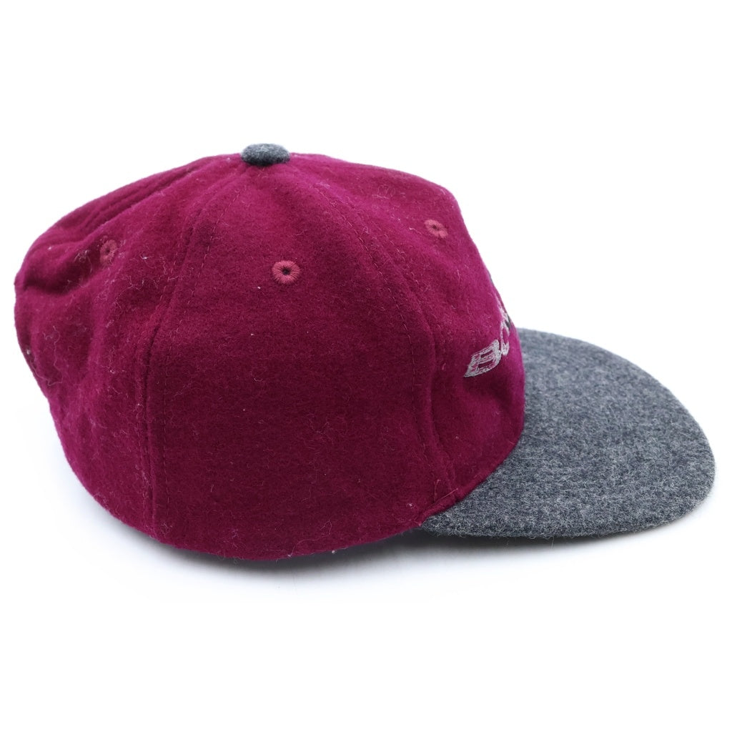 VINTAGE(ヴィンテージ) 90s BON JOVI ウール 2-TONE キャップ ボルドー