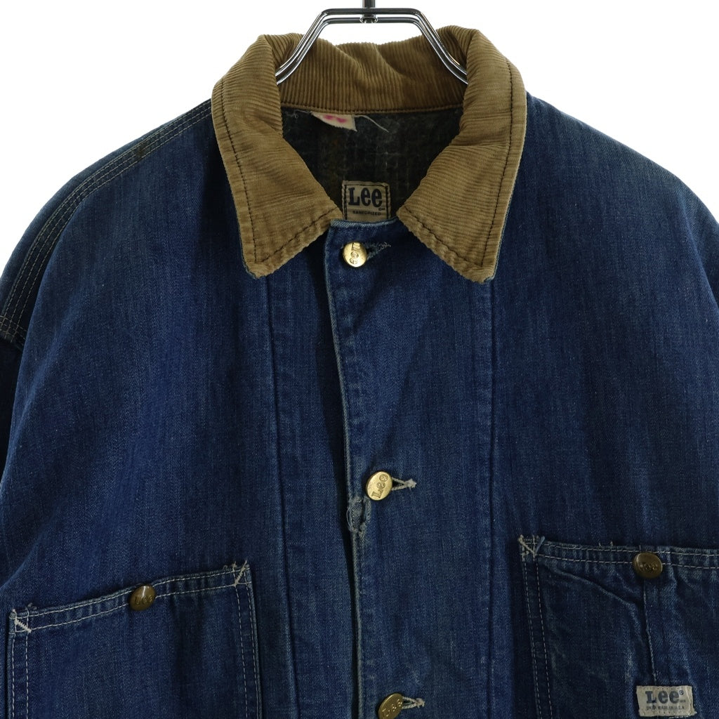 LEE(リー) VINTAGE 70s-80s 81-LJ 襟コーズ 縦縞ブランケット カバーオール インディゴ