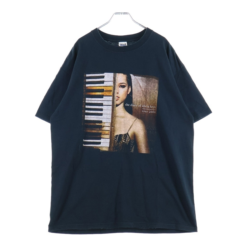 VINTAGE(ヴィンテージ) 00s Alicia Keys 2004 the diary of alicia keys Tour アリシアキーズ クルーネックTシャツ ブラック