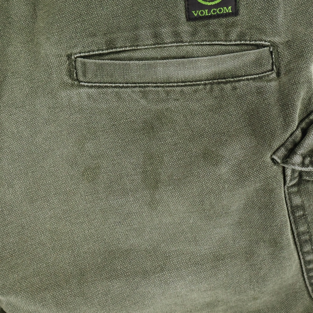 VOLCOM(ボルコム) 90s 変形 スラッシュポケット カーゴショーツ カーキ