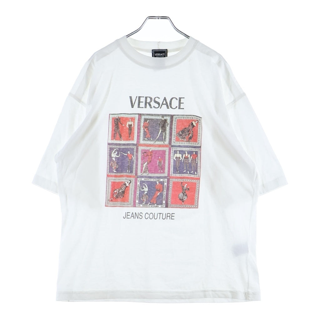 VERSACE(ヴェルサーチ) 90s-00s ART アート クルーネックTシャツ ホワイト