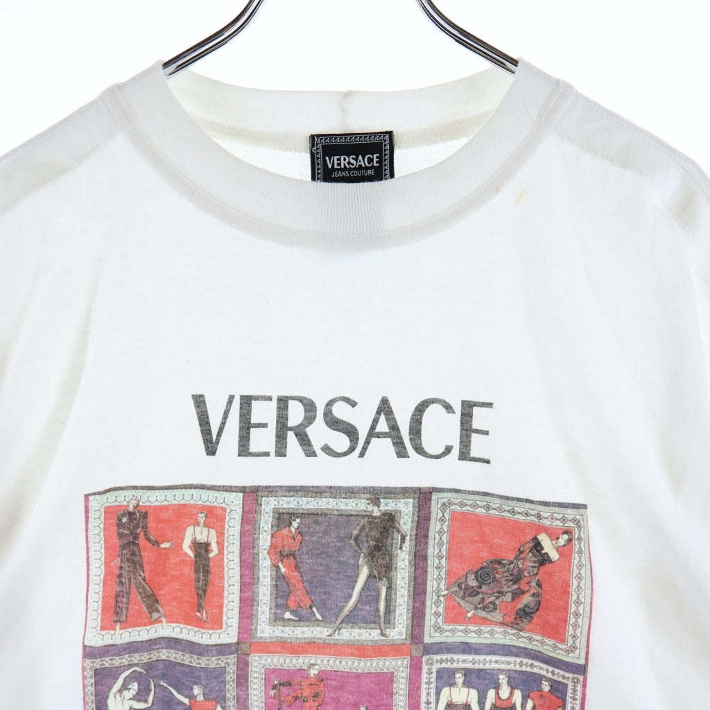 VERSACE(ヴェルサーチ) 90s-00s ART アート クルーネックTシャツ ホワイト