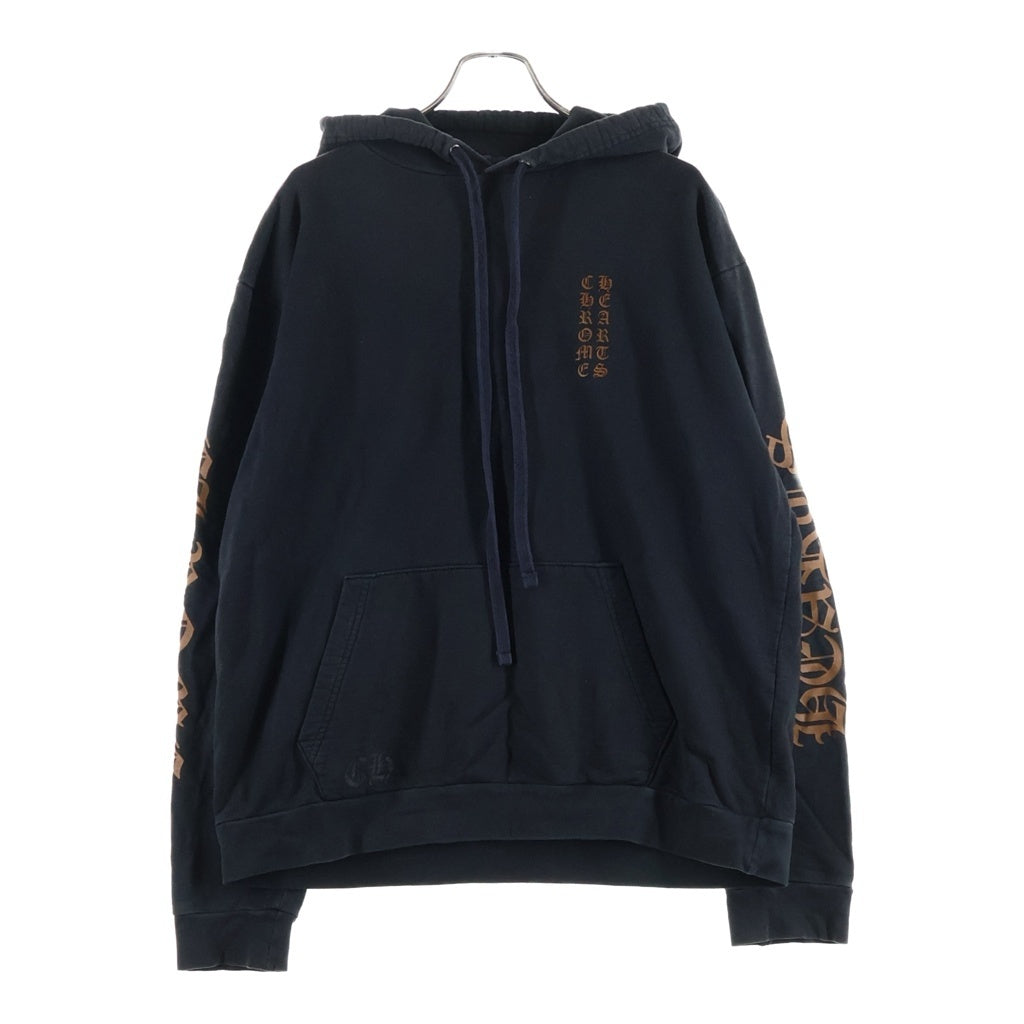 CHROME HEARTS(クロムハーツ) VERTICAL LOGO PULLOVER HOODIE ヴァーティカルロゴ プルオーバーパーカー フーディー ブラック/ブラウン