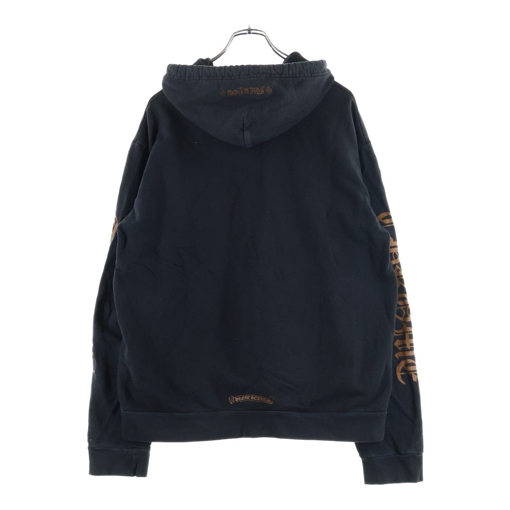 CHROME HEARTS(クロムハーツ) VERTICAL LOGO PULLOVER HOODIE ヴァーティカルロゴ プルオーバーパーカー フーディー ブラック/ブラウン