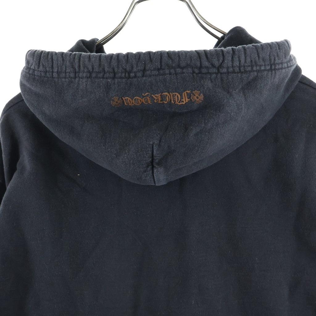 CHROME HEARTS(クロムハーツ) VERTICAL LOGO PULLOVER HOODIE ヴァーティカルロゴ プルオーバーパーカー フーディー ブラック/ブラウン