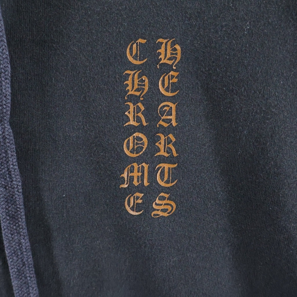 CHROME HEARTS(クロムハーツ) VERTICAL LOGO PULLOVER HOODIE ヴァーティカルロゴ プルオーバーパーカー フーディー ブラック/ブラウン