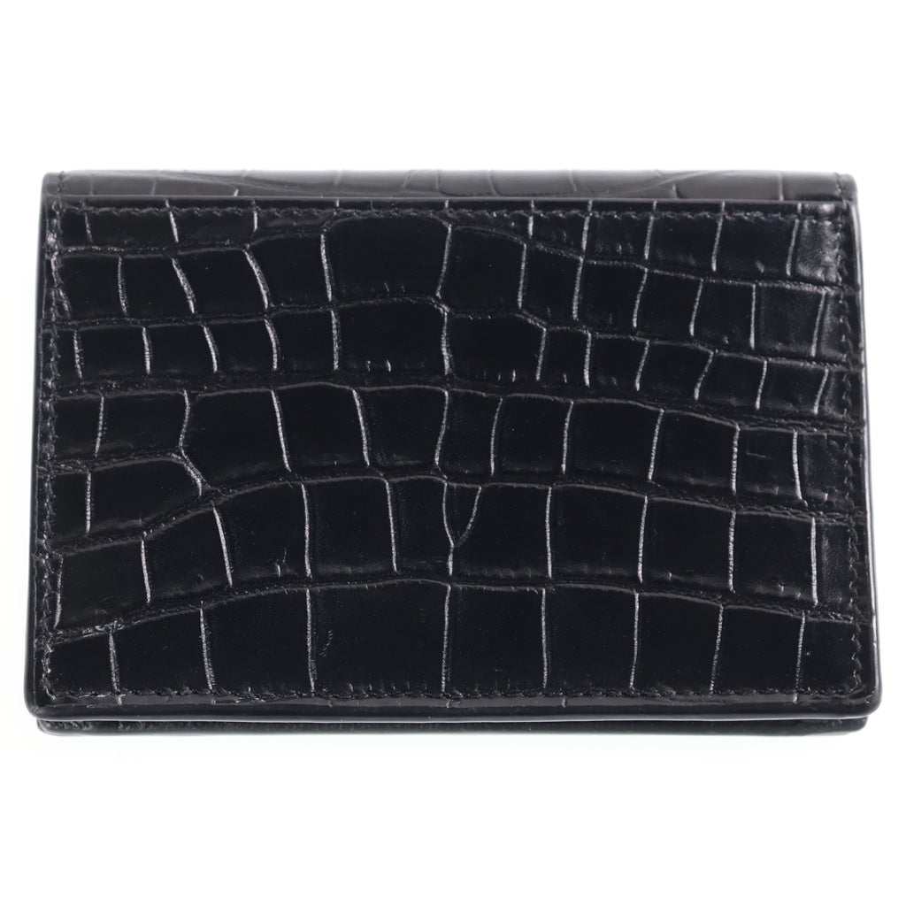 SAINT LAURENT PARIS(サンローランパリ) クロコ コインケース ブラック レディース
