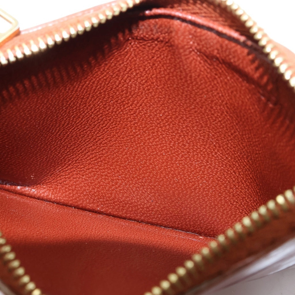 CELINE(セリーヌ) ラウンドファスナー クロコダイル 10B684 カードケース ブラウン レディース