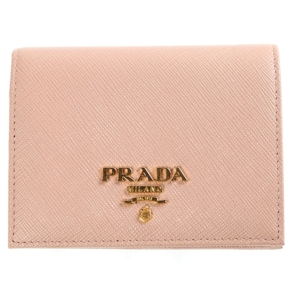 PRADA(プラダ) サフィアーノ 1MV204 2つ折り財布 ベージュ レディース
