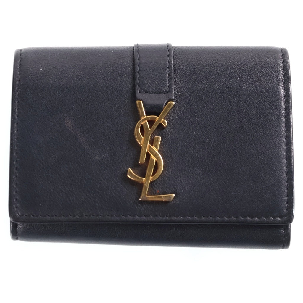 YVES SAINT LAURENT(イヴサンローラン) カサンドラロゴ 6連キーケース 438963 ブラック レディース