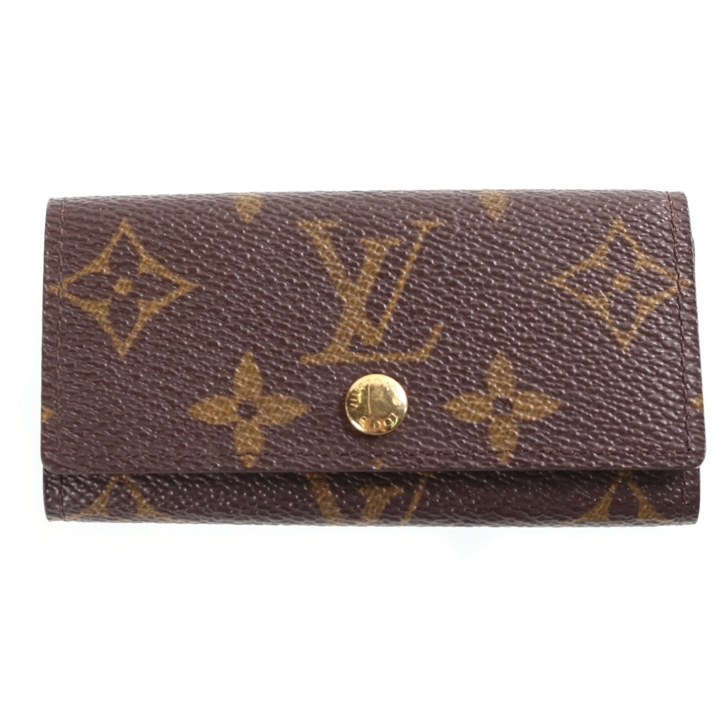 LOUIS VUITTON(ルイヴィトン) モノグラム 4連 キーケース M62631 ブラウン PVC レザー レディース