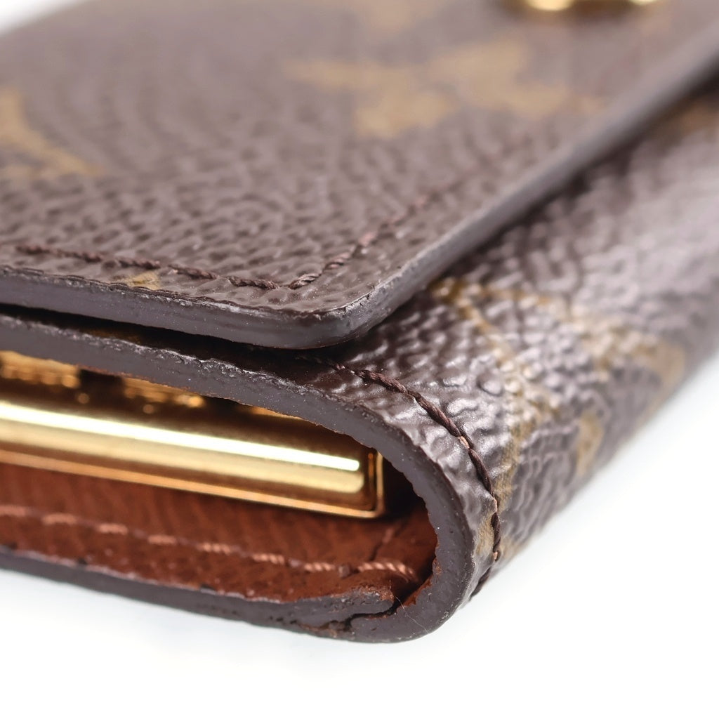 LOUIS VUITTON(ルイヴィトン) モノグラム 4連 キーケース M62631 ブラウン PVC レザー レディース