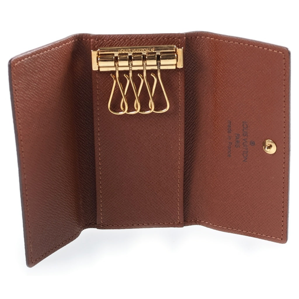 LOUIS VUITTON(ルイヴィトン) モノグラム 4連 キーケース M62631 ブラウン PVC レザー レディース