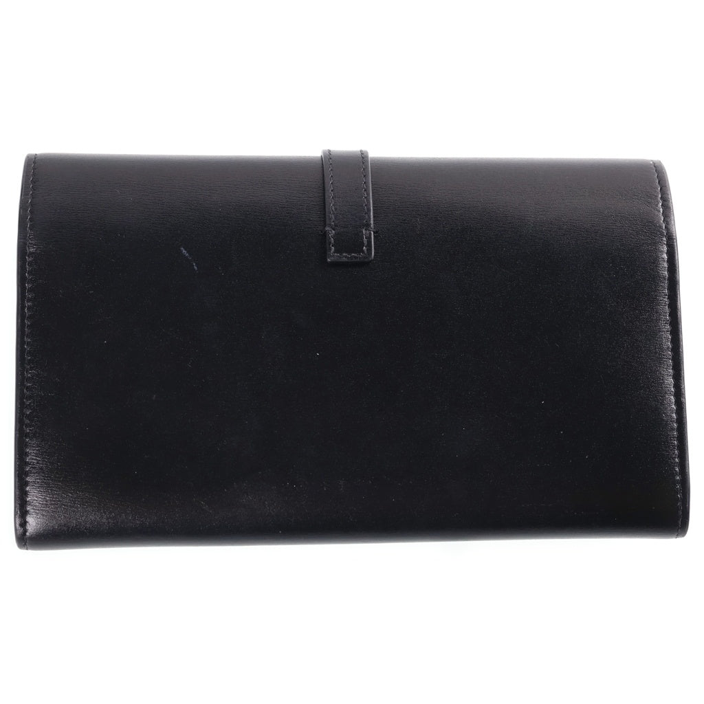 SAINT LAURENT PARIS(サンローランパリ) シェルピス カサンドラ Wフラップ 長財布 ブラック レディース
