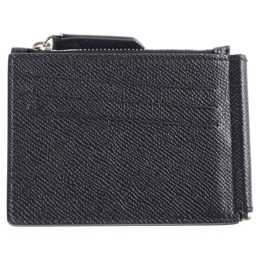 Maison Margiela(メゾンマルジェラ) 4つタグ グレインレザー SA1UI0018 マネークリップ ブラック レディース