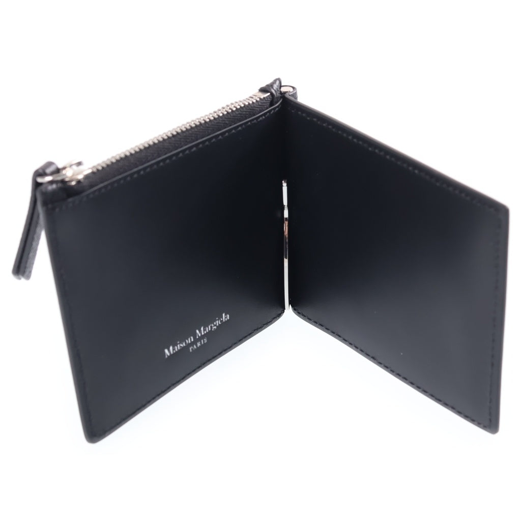 Maison Margiela(メゾンマルジェラ) 4つタグ グレインレザー SA1UI0018 マネークリップ ブラック レディース