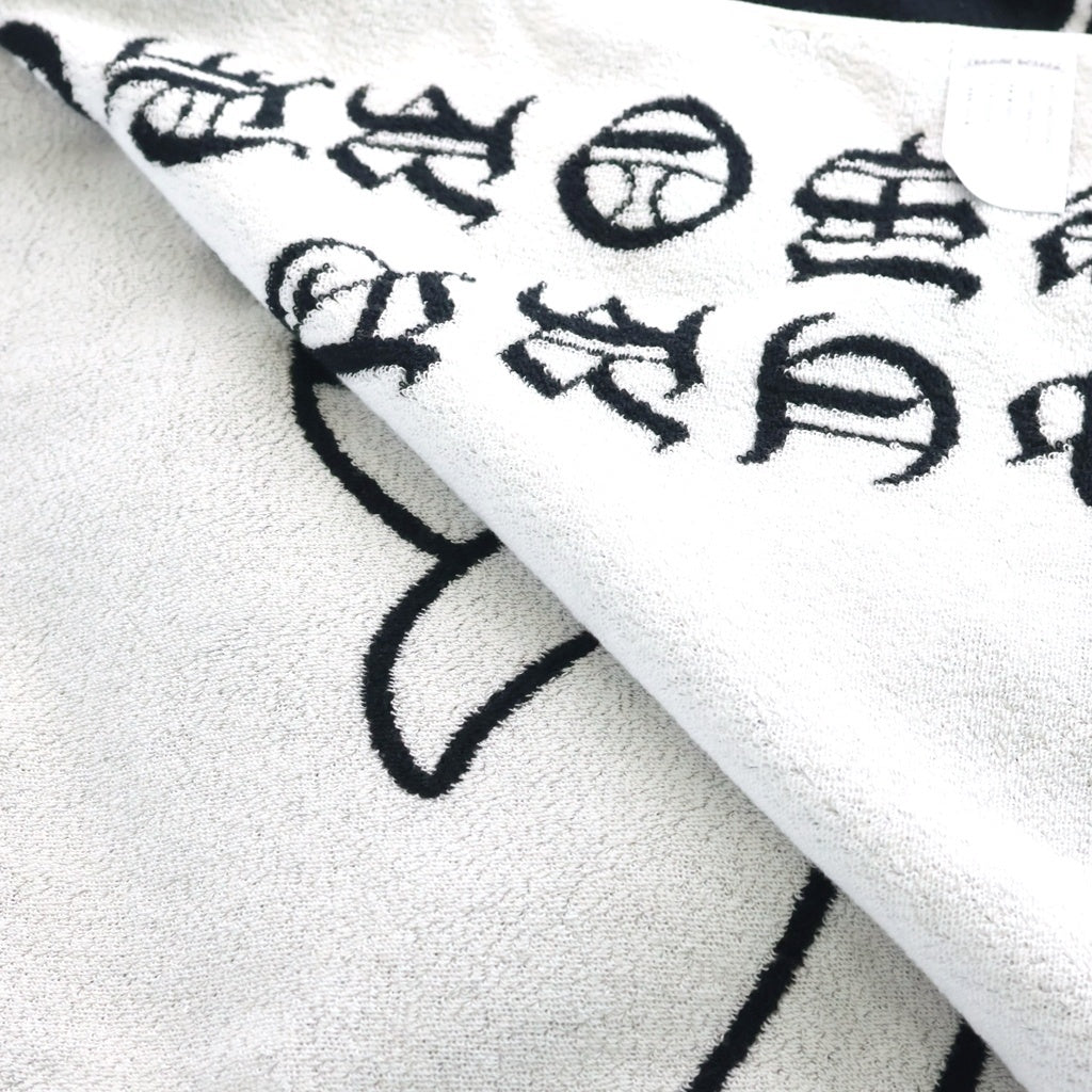 CHROME HEARTS(クロムハーツ) Beach Towel Cem セメタリークロス総柄 ビーチタオル ブラック/ホワイト