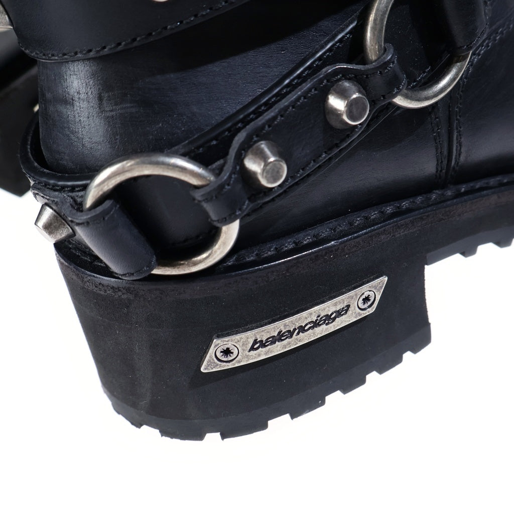 BALENCIAGA(バレンシアガ) VENOM CITY BOOTIE 845104 WBEQ4 ヴェノム シティ ハイカットブーツ ブラック レザー