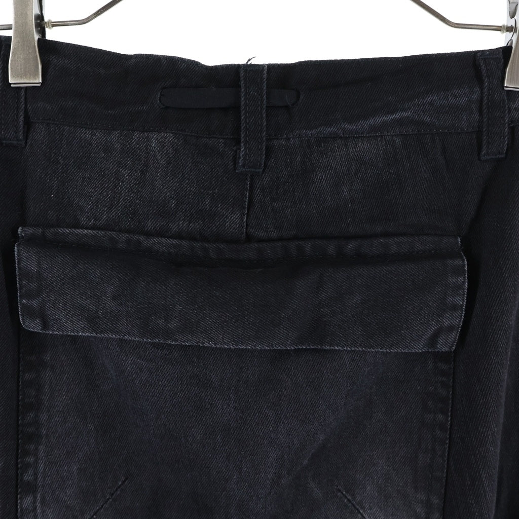 YORI SPORT(ヨリ スポーツ) 5 STRIPE WIDE DENIM 5ストライプ ワイド デニム ブラック/レッド