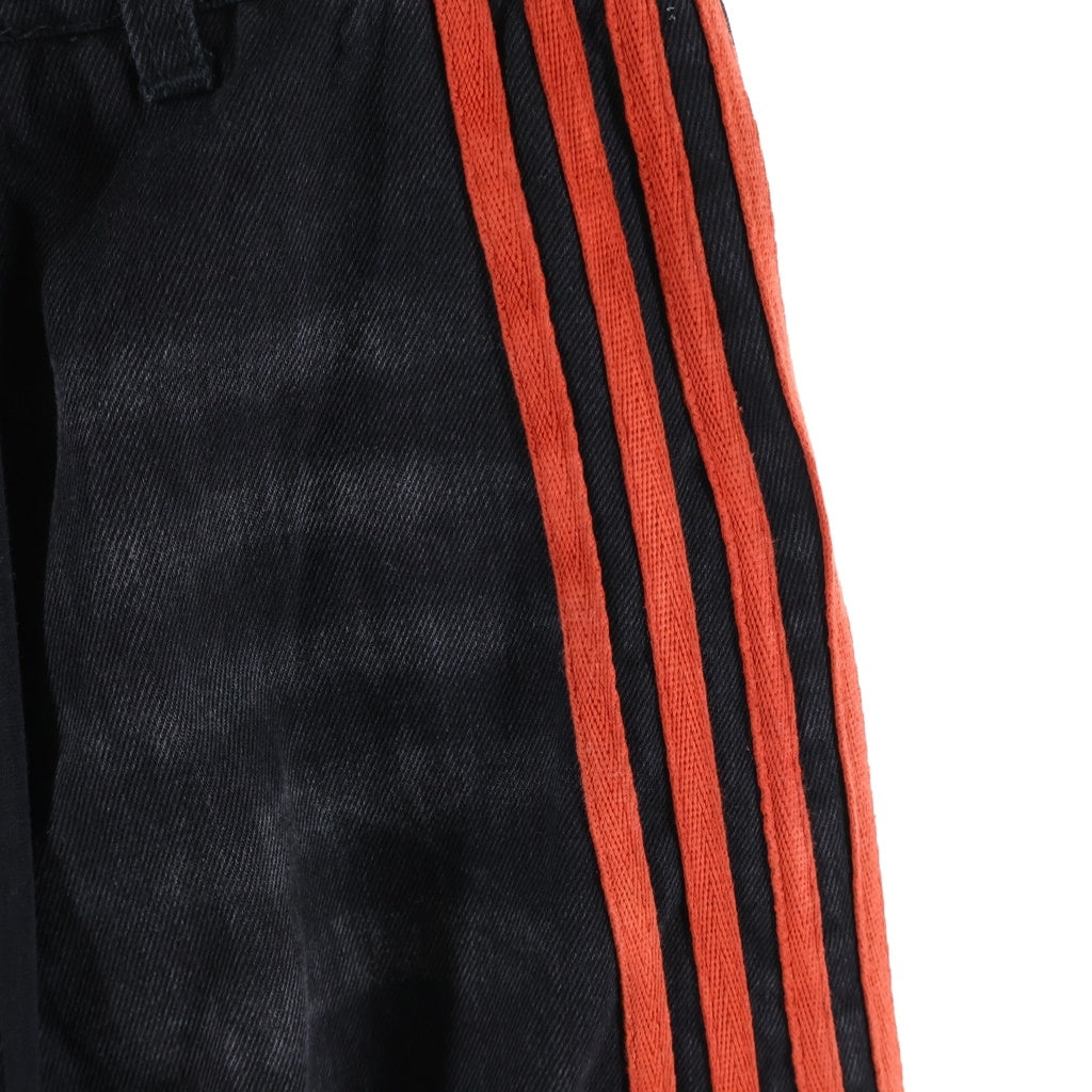 YORI SPORT(ヨリ スポーツ) 5 STRIPE WIDE DENIM 5ストライプ ワイド デニム ブラック/レッド