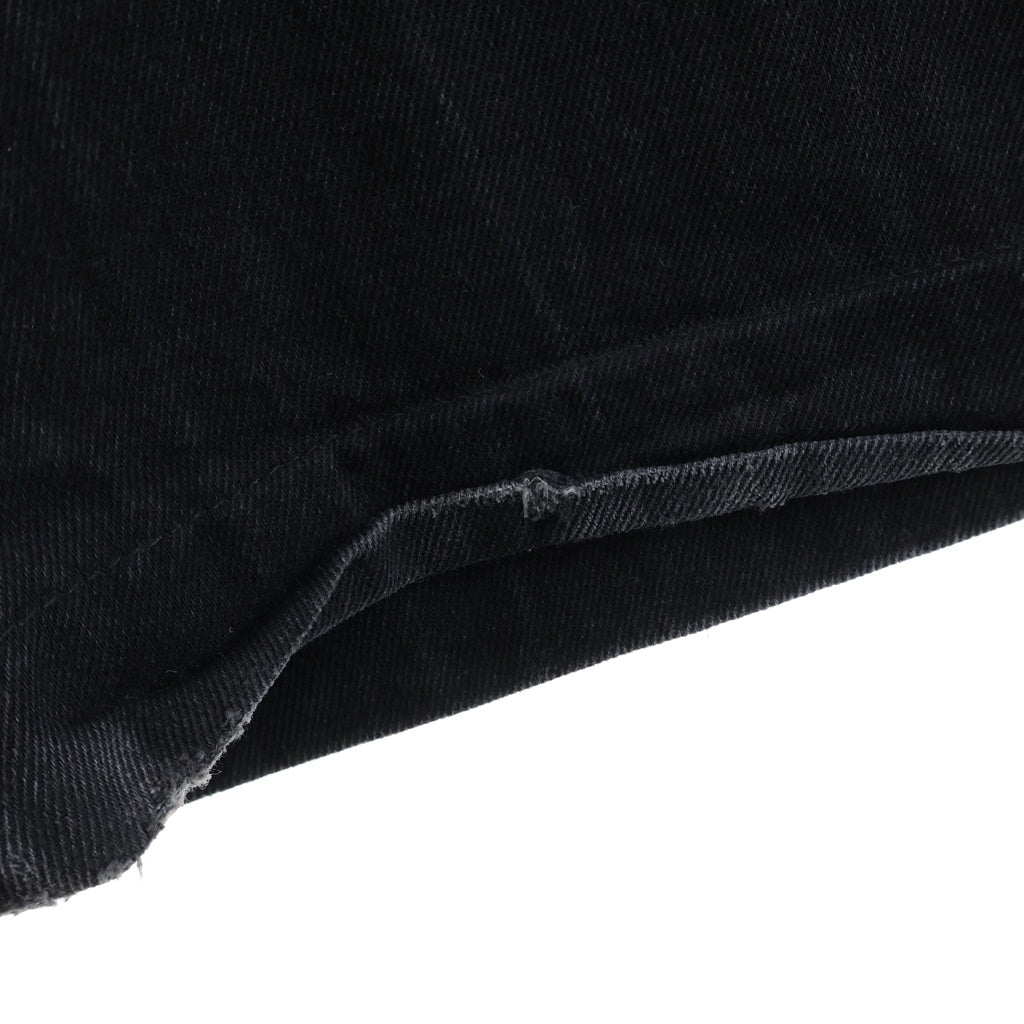 YORI SPORT(ヨリ スポーツ) 5 STRIPE WIDE DENIM 5ストライプ ワイド デニム ブラック/レッド