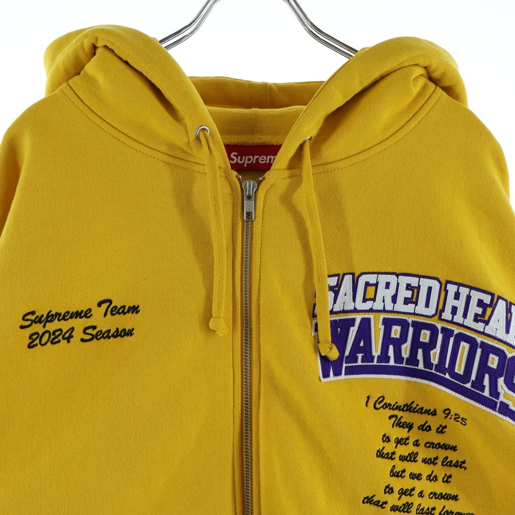 SUPREME(シュプリーム) 24SS Salvation Zip Up Hooded Sweatshirt ジップアップパーカー イエロー