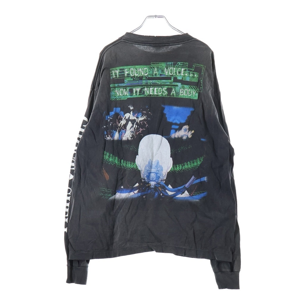 SAINT MICHAEL(セントマイケル) LS TEE ILYA GITS 攻殻機動隊 ヴィンテージ加工 SM-YS1-0000-C34 ロングスリーブカットソー ブラック