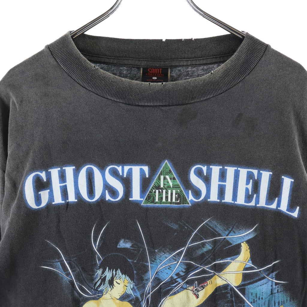 SAINT MICHAEL(セントマイケル) LS TEE ILYA GITS 攻殻機動隊 ヴィンテージ加工 SM-YS1-0000-C34 ロングスリーブカットソー ブラック