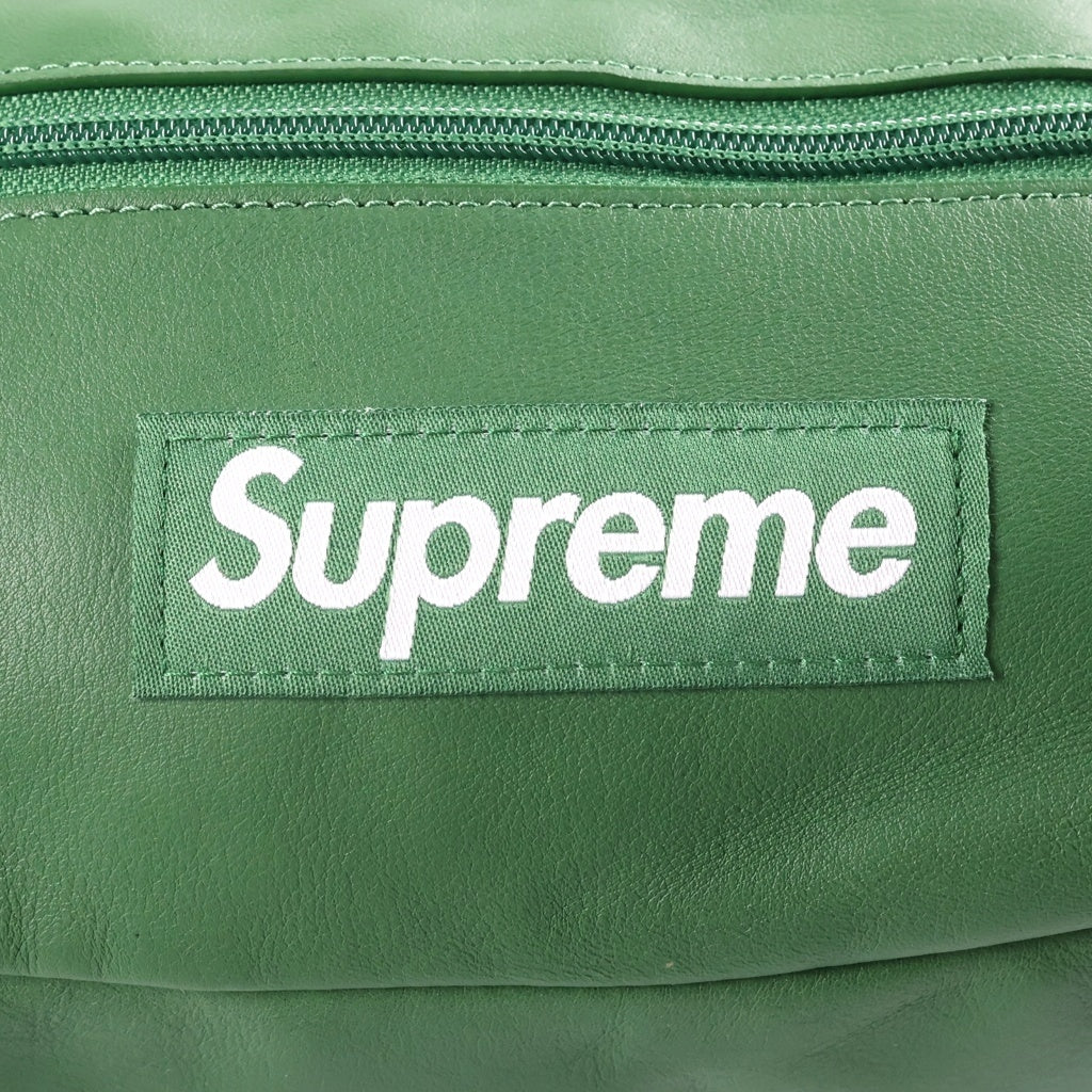 SUPREME(シュプリーム) 24AW Leather Waist Bag BOX LOGO ウエストバック グリーン