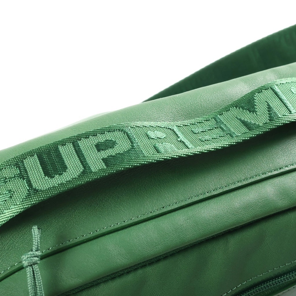 SUPREME(シュプリーム) 24AW Leather Waist Bag BOX LOGO ウエストバック グリーン
