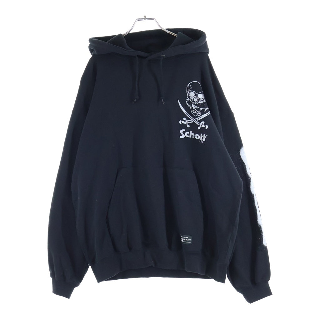 SCHOTT(ショット) ×NEIBORHOOD ×KOSTAS SEREMETIS 782-3231007 プルオーバーパーカー ブラック