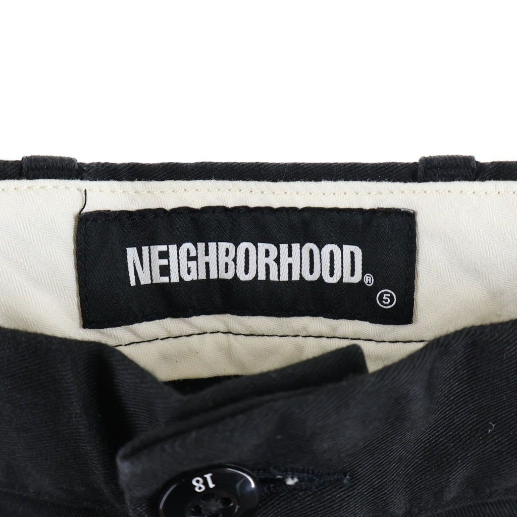 NEIGHBORHOOD(ネイバーフッド) 20AW ANKLE / CE-PT ワンタック 202AQNH-PTM02 チノ スラックス ブラック