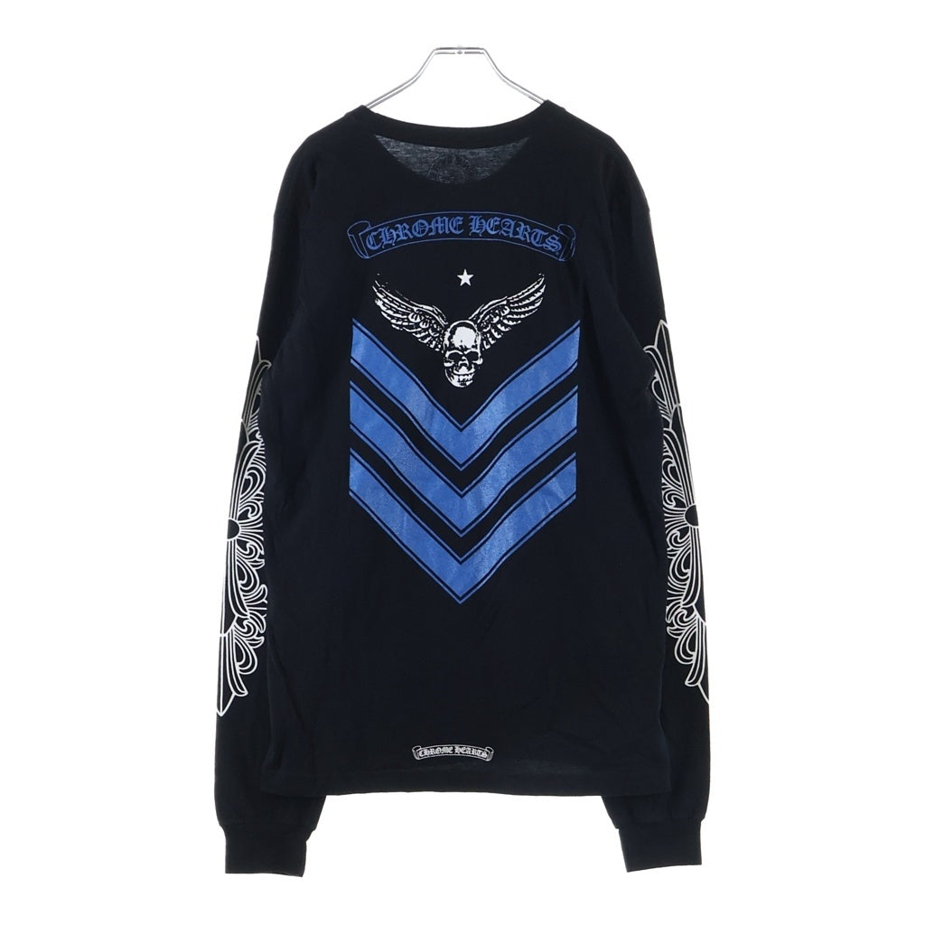 CHROME HEARTS(クロムハーツ) FOTI MAHALIA L/S Tee フォティ マハリア アームフローラル長袖Tシャツ ブラック