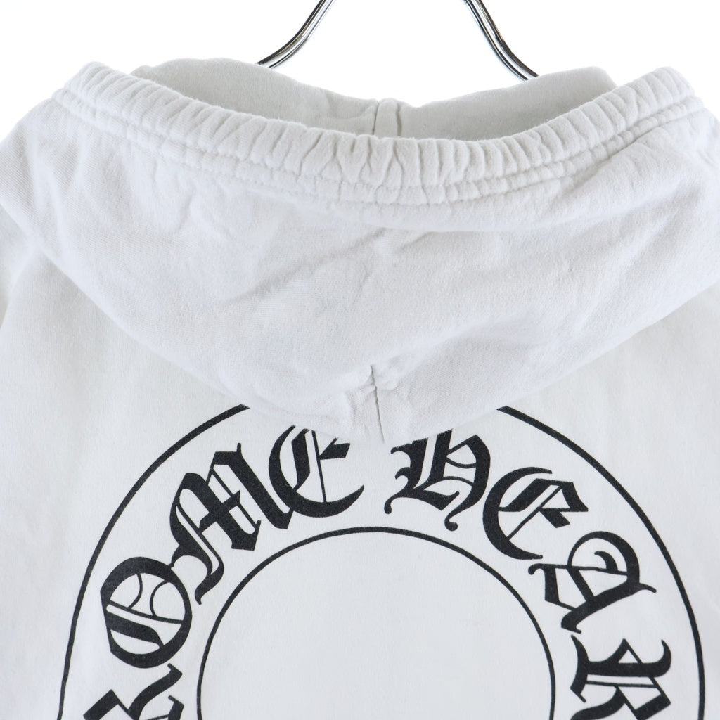 CHROME HEARTS(クロムハーツ) SWTSHRT HD ZIP 袖フローラルホースシュープリント ジップパーカー ホワイト