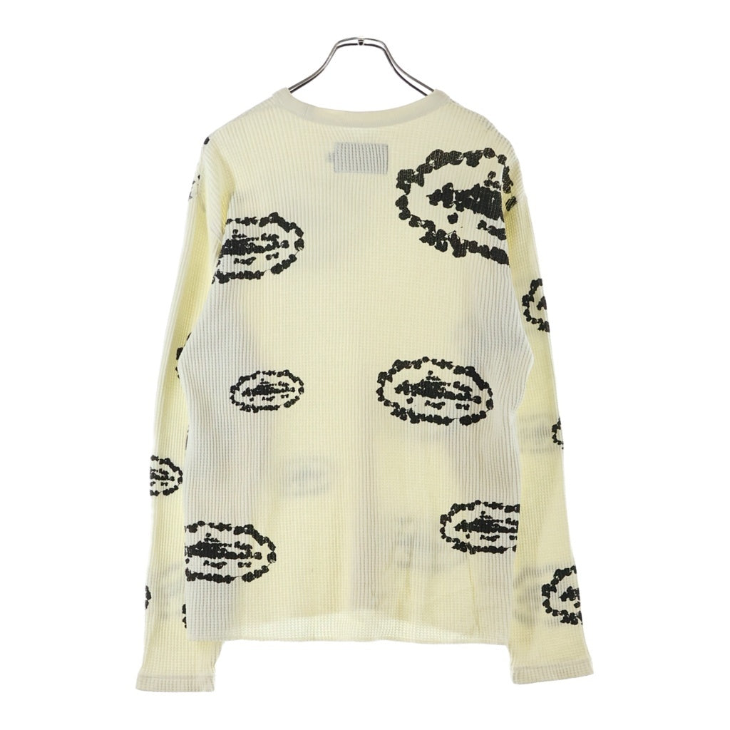 DENIM TEARS(デニムティアーズ) ×Corteiz Waffle Thermal ワッフル サーマル クルーネック長袖Tシャツ アイボリー