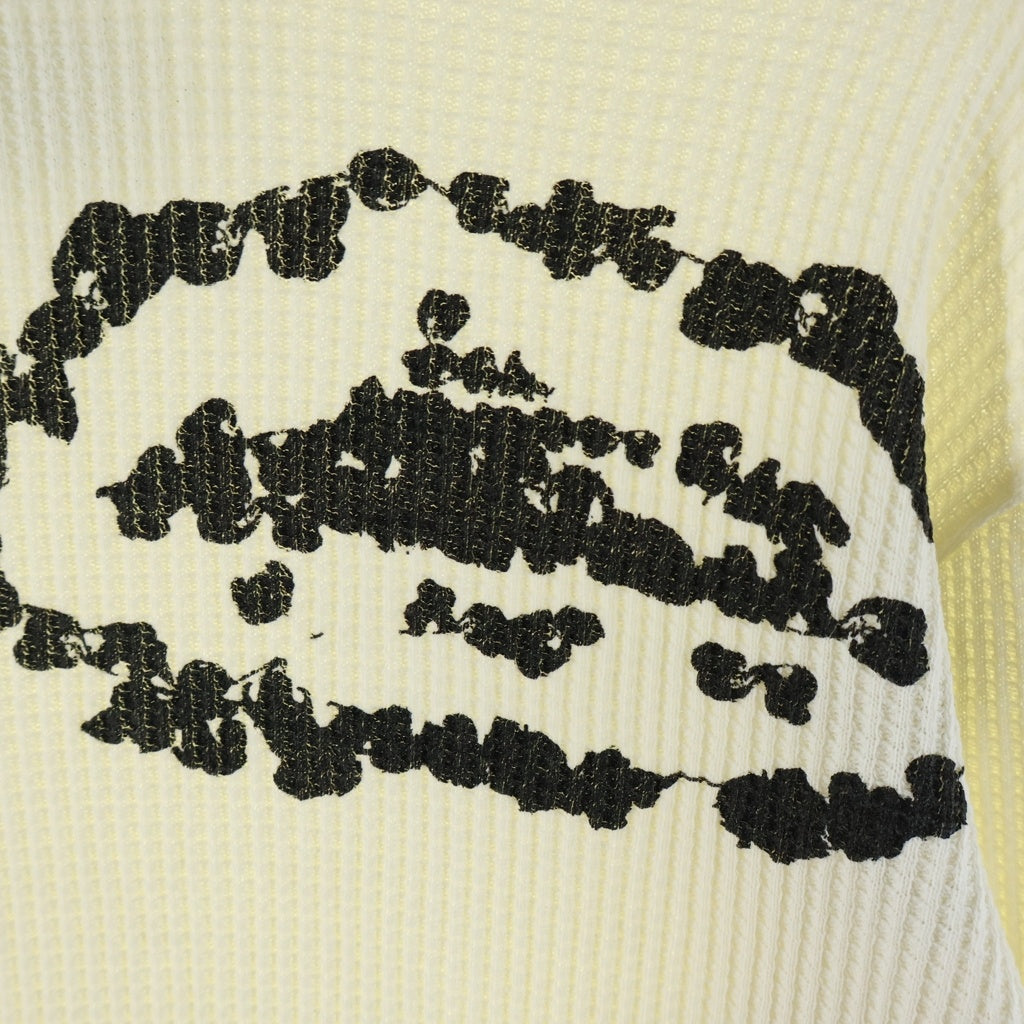 DENIM TEARS(デニムティアーズ) ×Corteiz Waffle Thermal ワッフル サーマル クルーネック長袖Tシャツ アイボリー