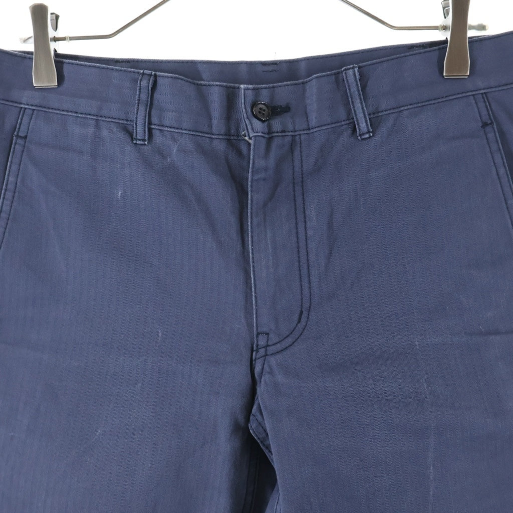 COMME des GARCONS HOMME PLUS(コムデギャルソンオムプリュス) 15SS HBT へリンボーン PO-P056 ストレートパンツ ネイビー
