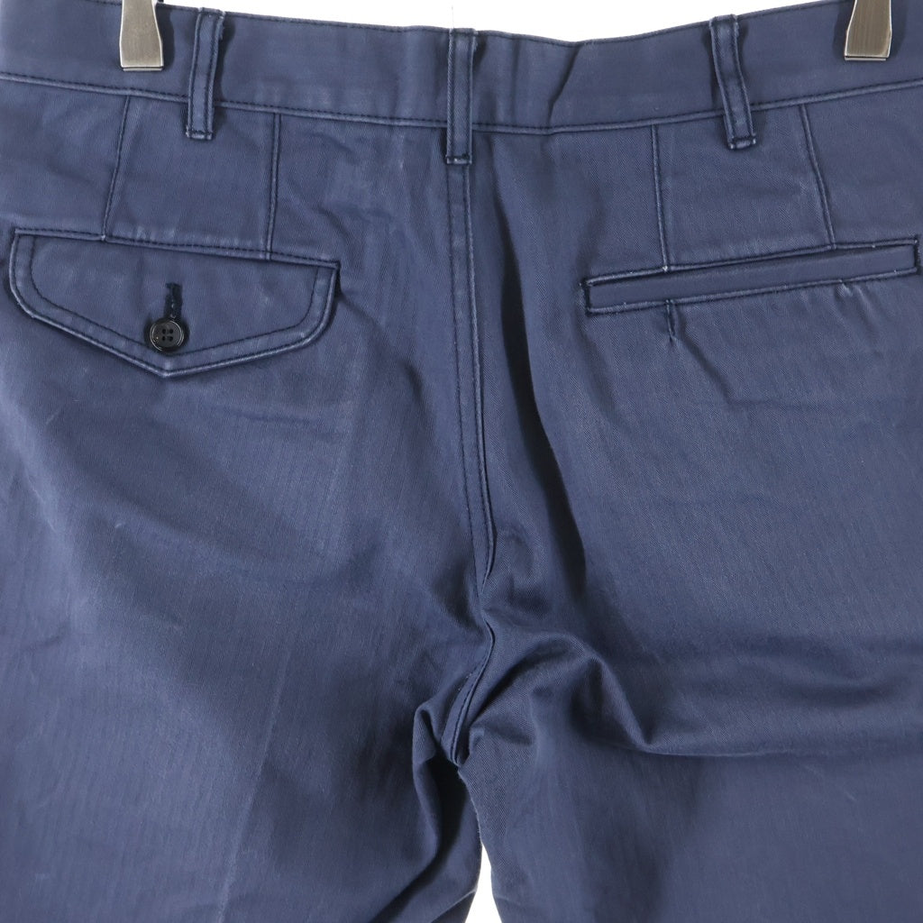 COMME des GARCONS HOMME PLUS(コムデギャルソンオムプリュス) 15SS HBT へリンボーン PO-P056 ストレートパンツ ネイビー