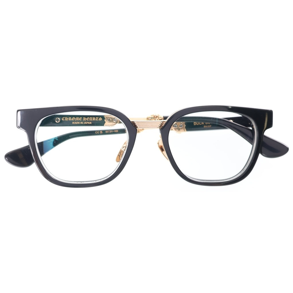 CHROME HEARTS(クロムハーツ) DUCK BUTTER ダガー テンプルウェリントン サングラス アイウェア メガネ 眼鏡 ブラック/ゴールド
