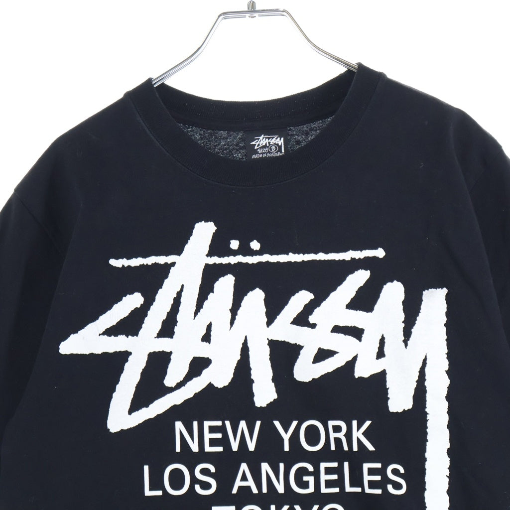 STUSSY(ステューシー) World Tour Tee ワールドツアー クルーネック半袖Tシャツ ブラック