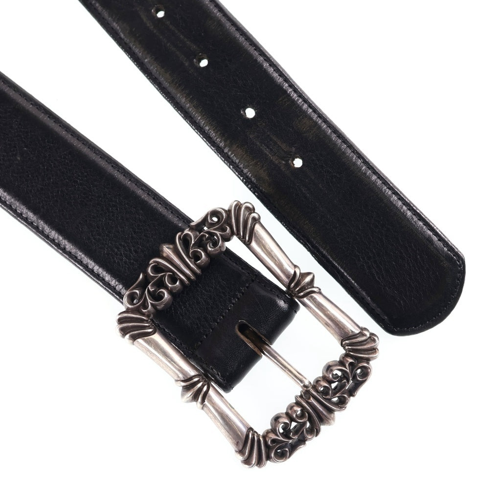 CHROME HEARTS(クロムハーツ) BLT FILIGREE OTJ フィリグリーOTJバックル レザーベルト シルバー BCA355