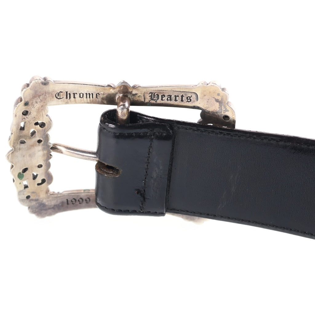 CHROME HEARTS(クロムハーツ) BLT FILIGREE OTJ フィリグリーOTJバックル レザーベルト シルバー BCA355