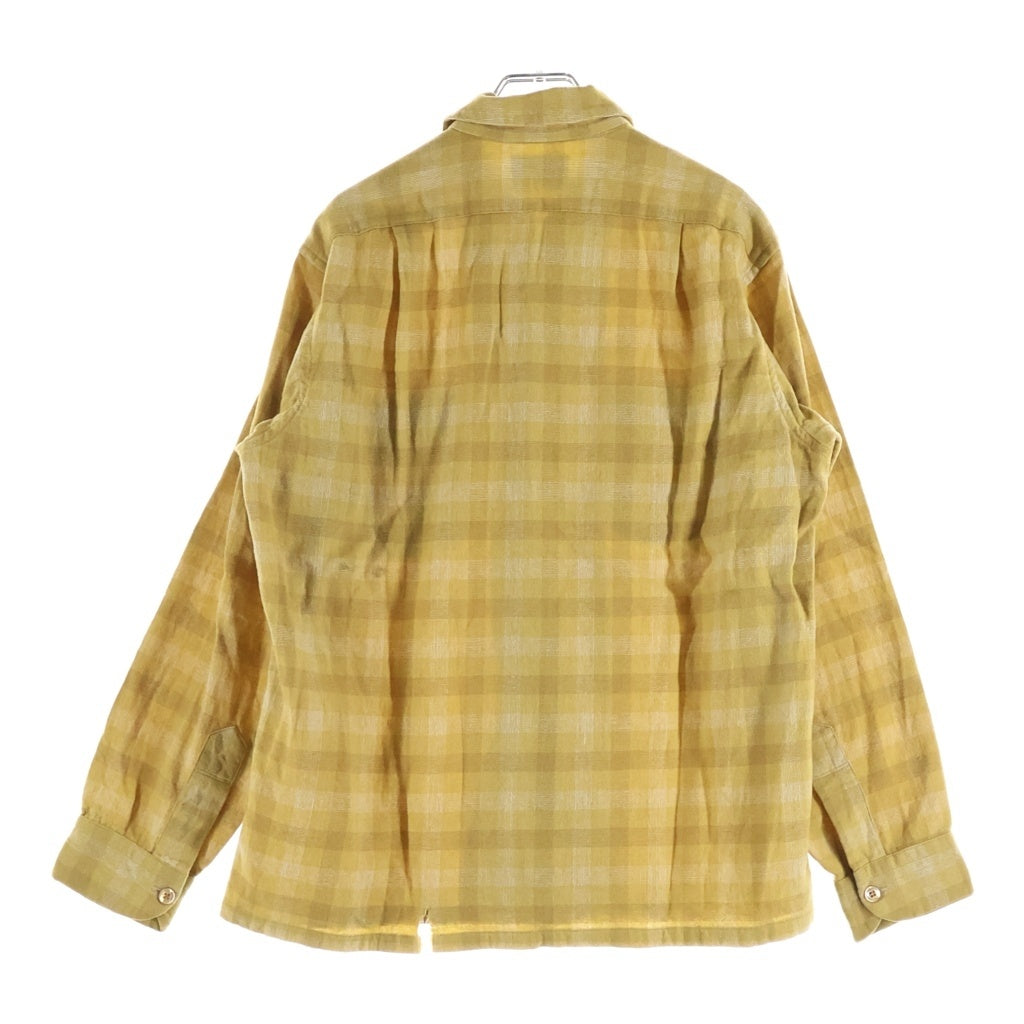 PENDLETON(ペンドルトン) 60s ダブルフラップ 開襟 ボードシャツ イエロー オンブレベース