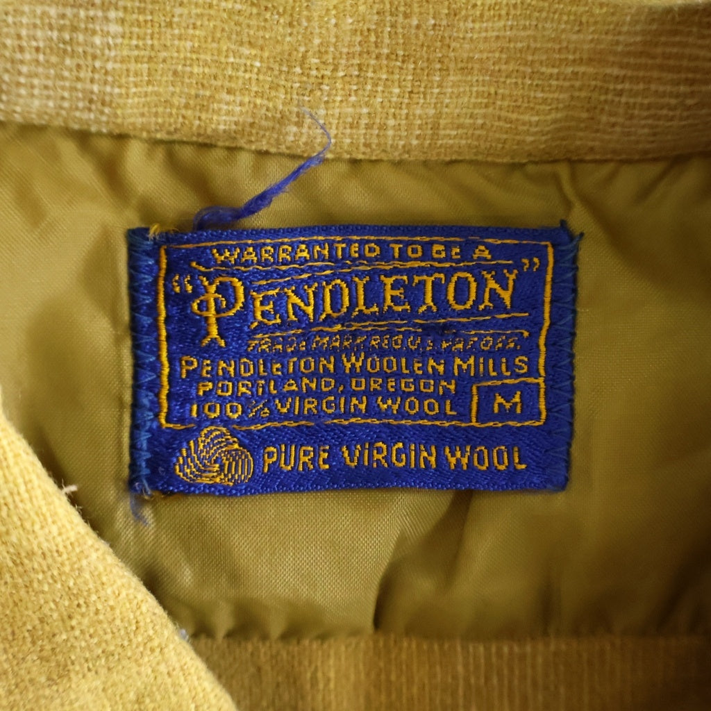 PENDLETON(ペンドルトン) 60s ダブルフラップ 開襟 ボードシャツ イエロー オンブレベース