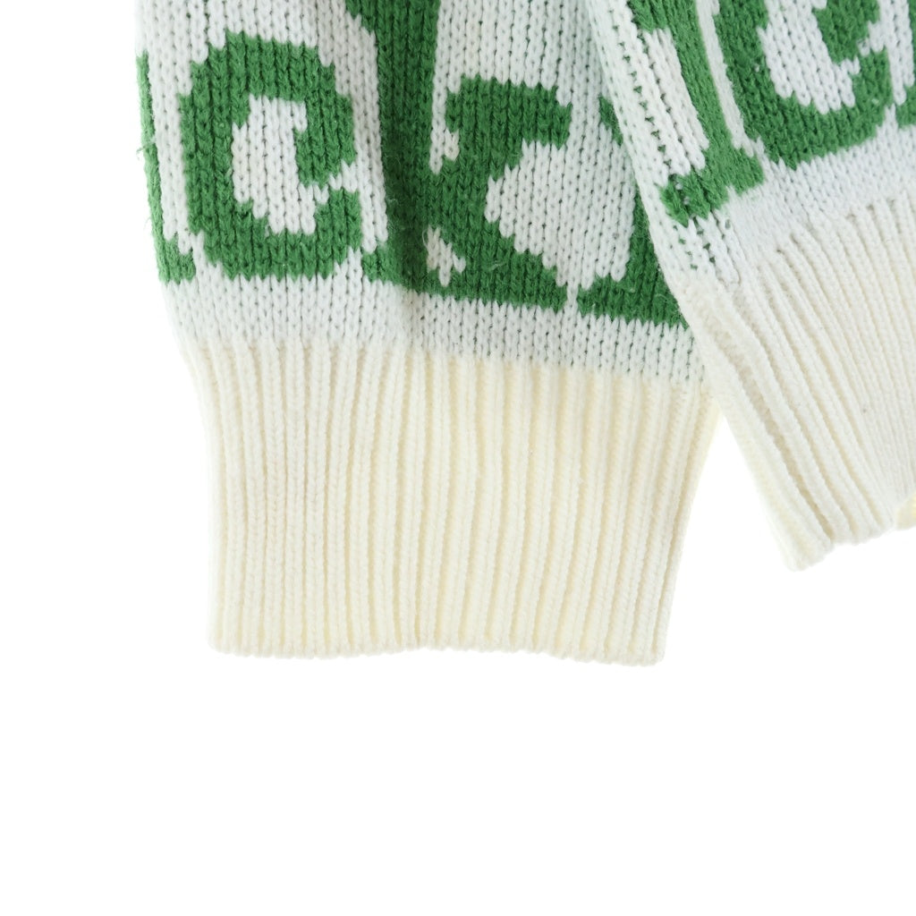 SUPREME(シュプリーム) 22SS Fuck Sweater 総柄 セーター ホワイト グリーン