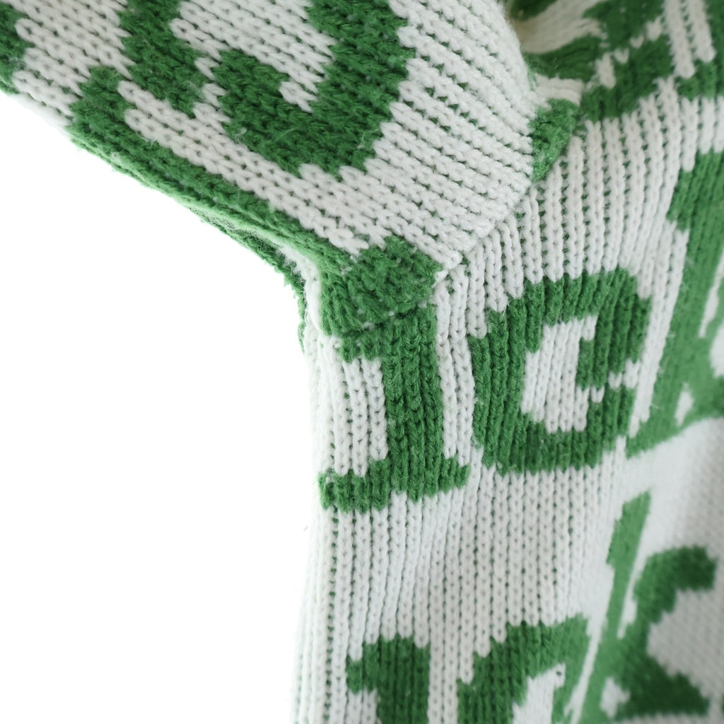 SUPREME(シュプリーム) 22SS Fuck Sweater 総柄 セーター ホワイト グリーン